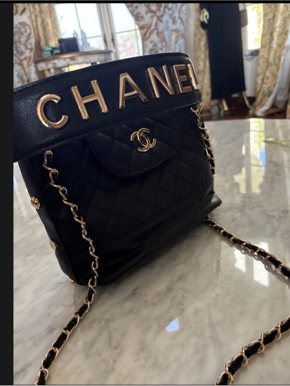 Novelty Black & Gold With Two Straps Long And Short / GWP - Picture 1 of 10
